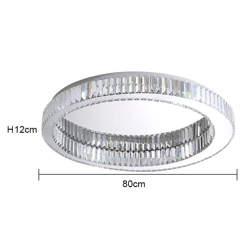 Crystal Round Ceiling Lamp for Modern Minimalist Indoor Lighting décor