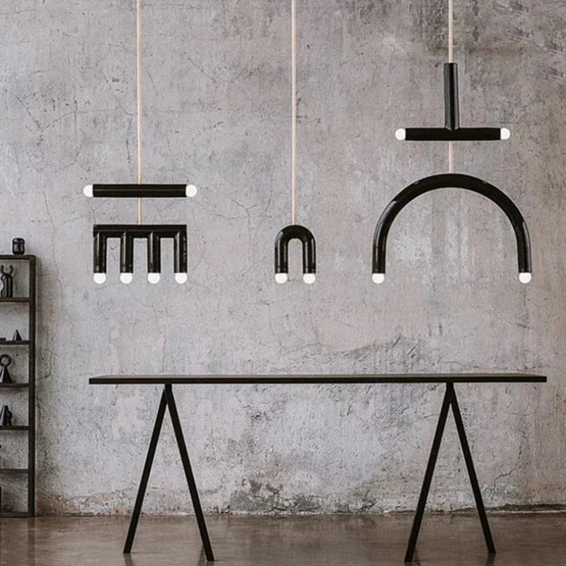 Colorful Metal Chandelier LED Pendant Lamp for Bedroom Parlor Dining Room