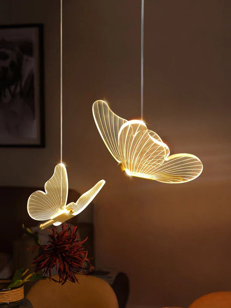 Butterfly LED Chandelier: Modern Acrylic Pendant Lighting for Home Decoration