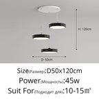 Circular Modern Chandelier Pendant Light Dimmable Indoor Lamp for Dining & Kitchen Island