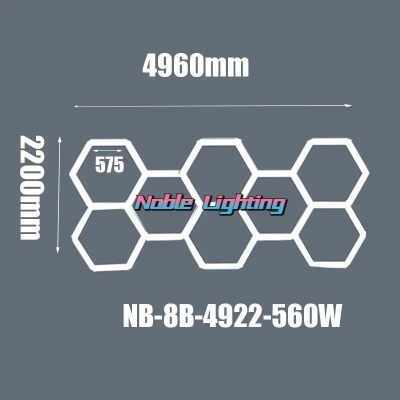 Honeycomb LED Ceiling Light for Car Showroom and Workshop