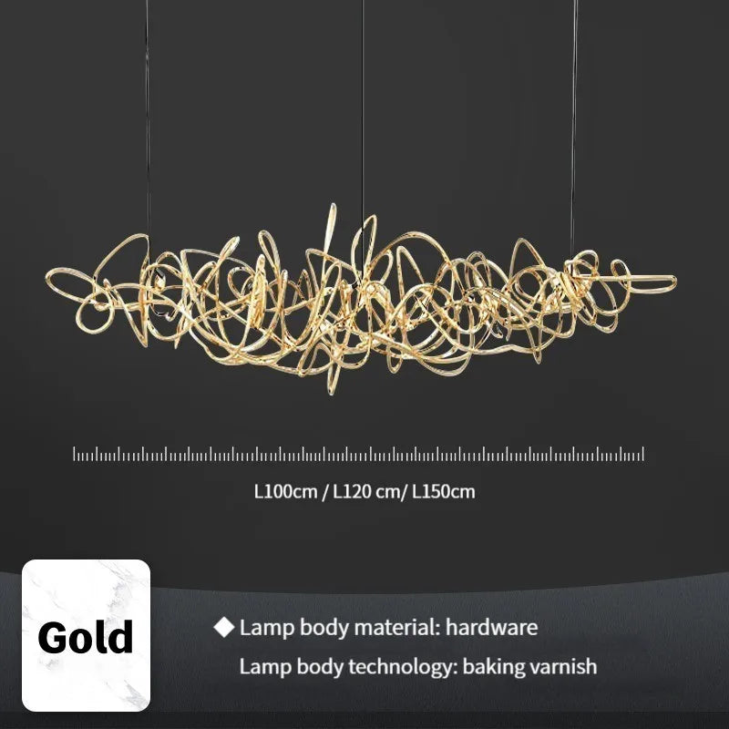 Nordic Art LED Chandelier: Modern Creative Pendant Lamp Light for Dining Table Room