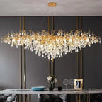 Modern Gold Chrome Crystal Chandelier Ceiling Pendant Light Fixtures