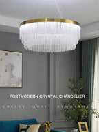 Crystal Ceiling Chandelier: Modern LED Luxury Pendant Light for Home Decor
