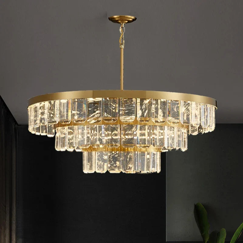 Cloud Mist Crystal Chandelier for Home Hotel Stainless Steel Pendant Lamp