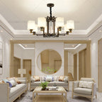 2024 New Duplex Villa Chandelier: High Jump Floor Hollow Lamps Lighting