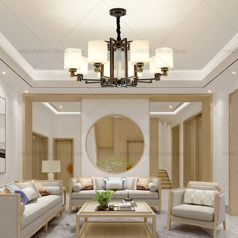 2024 New Duplex Villa Chandelier: High Jump Floor Hollow Lamps Lighting