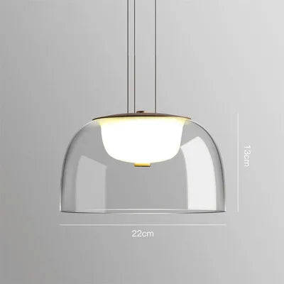 Glass Pendant Light: Modern Nordic Suspension Lighting for Bedroom, Living, Dining, Kitchen, Bar