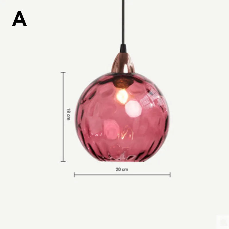 Glass Ball Lustre Pendant Lights - Modern Nordic Design for Kitchen, Bedroom, or Restaurant