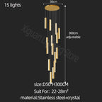 Modern Crystal Chandelier: Luxury Lighting for Living Room, Dining, Cafe, Staircase