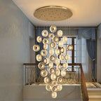 Crystal Chandelier Stair Pendant Lamp Living Room Pendant Lights Interior Lighting
