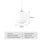 Modern White Glass Ball Pendant Lamp for Restaurant Kitchen, Designer VL45 Radiohus Style