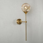 Gold Glass Ball Wall Lamp for Living Room Decor