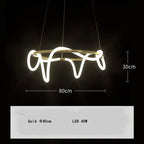 Nordic Light Luxury Chandelier Creative LED Bar for Living Room and Study Desk