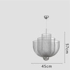 Metal Grid LED Chandelier: Modern Fashion for Home, Dining & Living Room