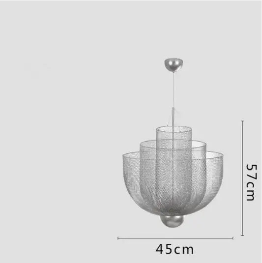 Metal Grid LED Chandelier: Modern Fashion for Home, Dining & Living Room