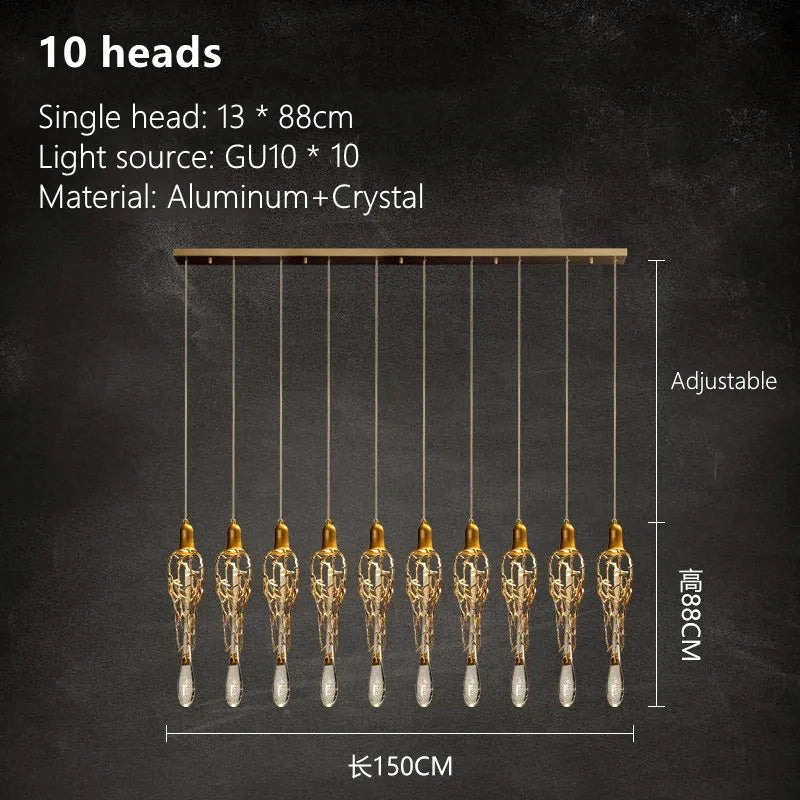 Branch Art Cage Crystal Chandelier for Modern Dining Room Lighting