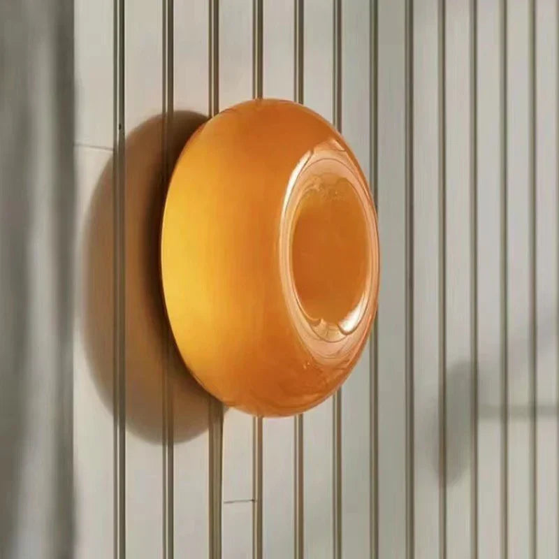 Bauhaus Orange Glass Table Lamp