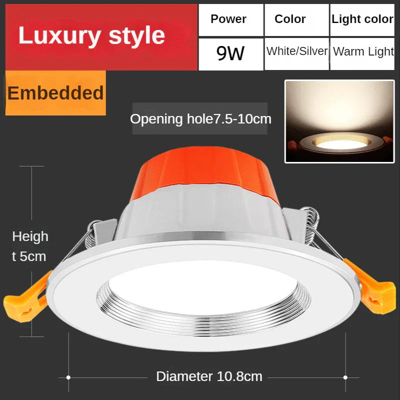 LED Downlight Ceiling Spotlights 5/10/15/25W for Indoor Kitchen Lighting