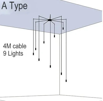 Modern Iron Art DIY Pendant Lamp with 5W G9 LED Bulb - Afralia™