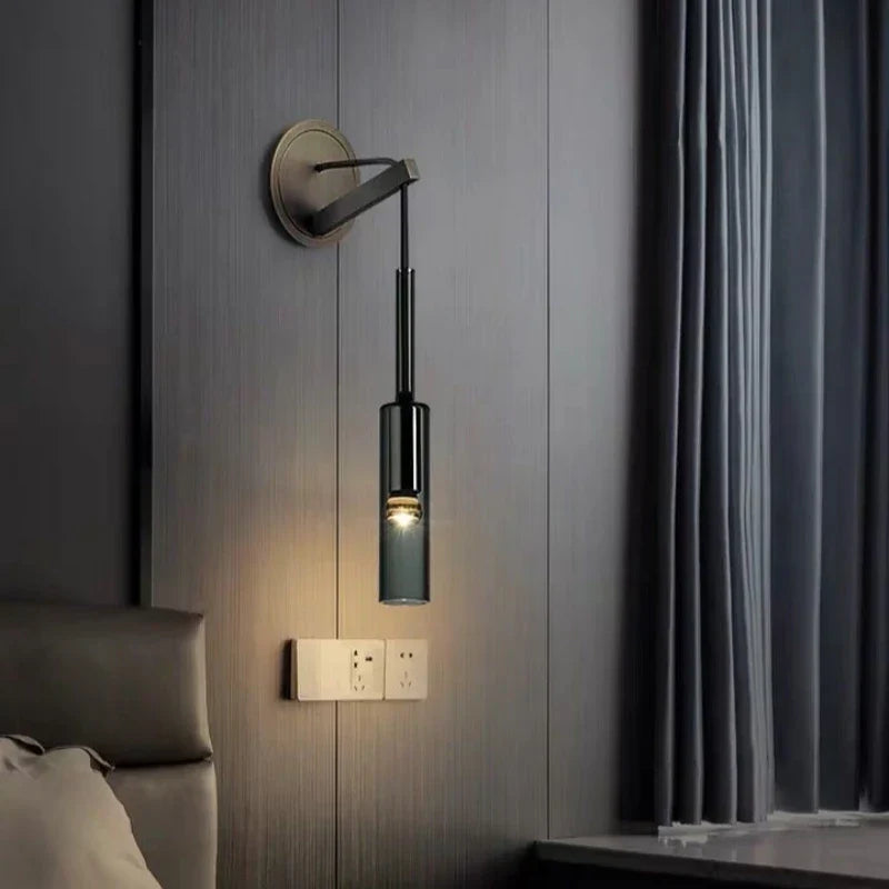 Crystal Wall Lamp: Luxury Copper Bedside & Living Room Light Fixtures