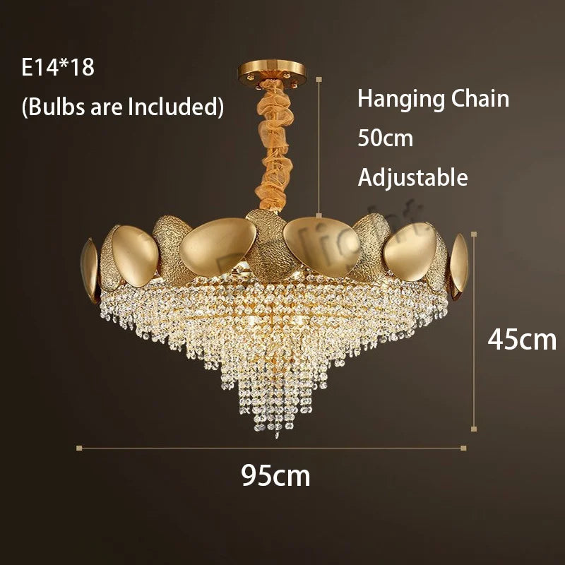 Crystal Tassels LED Pendant Chandelier - Modern Luxury Home Decor