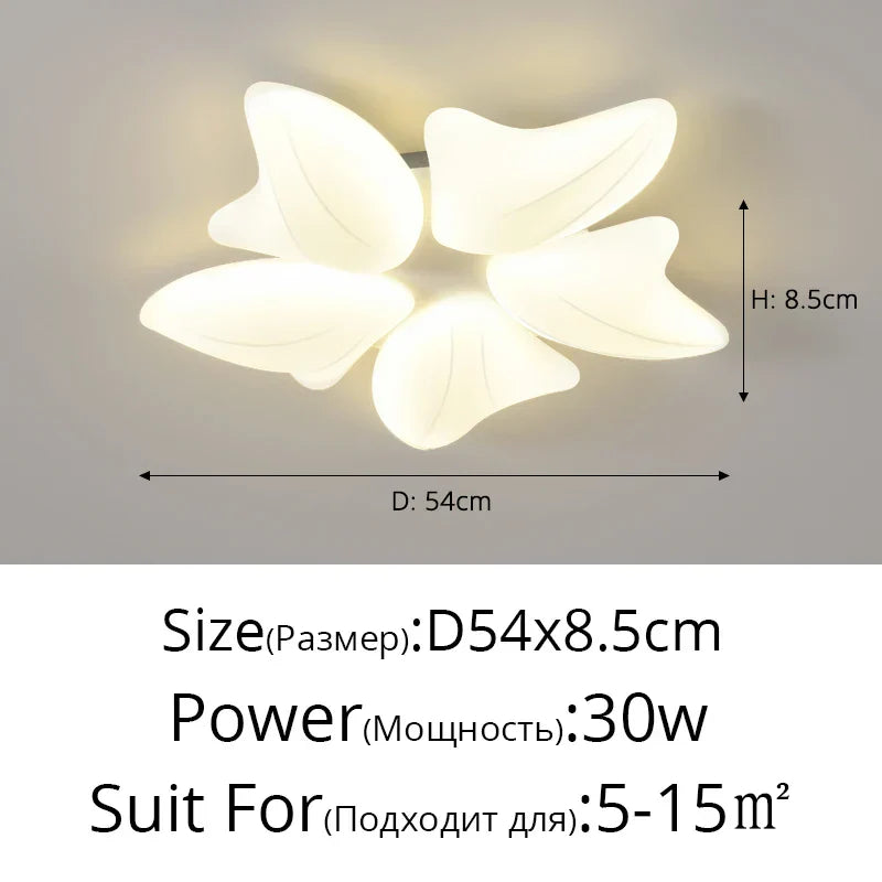 Aisal Flower Ceiling Chandelier with Remote Dimming for Modern Home Decor