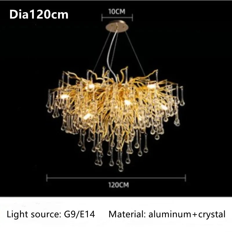 Crystal Ceiling Chandelier: Modern Luxury for Living, Dining, Bedroom, Hotel, Hall, Home Decor