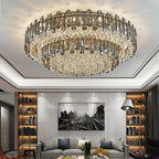 Modern Crystal Ceiling Lamp | Luxury Bedroom & Living Room Gold Light Fixtures