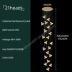 Crystal Chandelier: Modern Luxury Pendant Lights for Living Room, Staircase, Villa