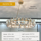 Crystal Chandelier: Luxury Nordic Post-modern Design for Living Room, Bedroom, Dining Room