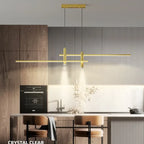 Minimalist LED Pendant Light in Black Gold for Dining Room Chandelier Home Lighting