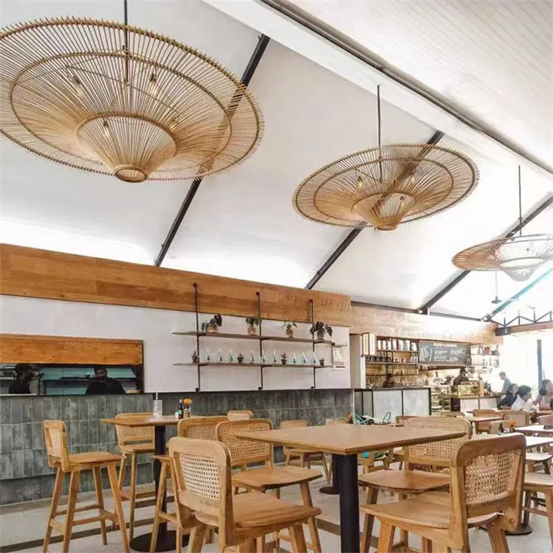 Handmade Rattan Pendant Light for Dining Room, Living Room, Bedroom, Hotel