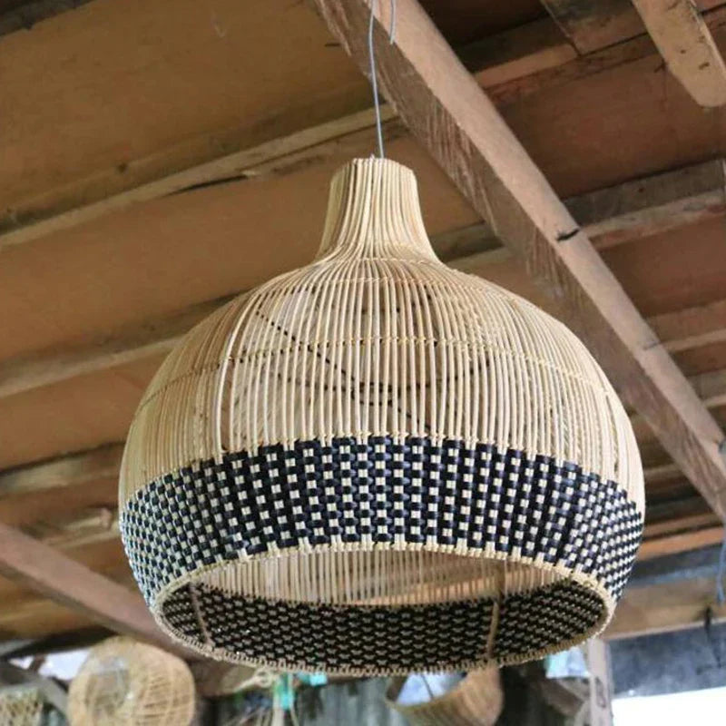 Rattan Weave Chandelier | Handmade Nordic Pastoral Style LED Decor Light