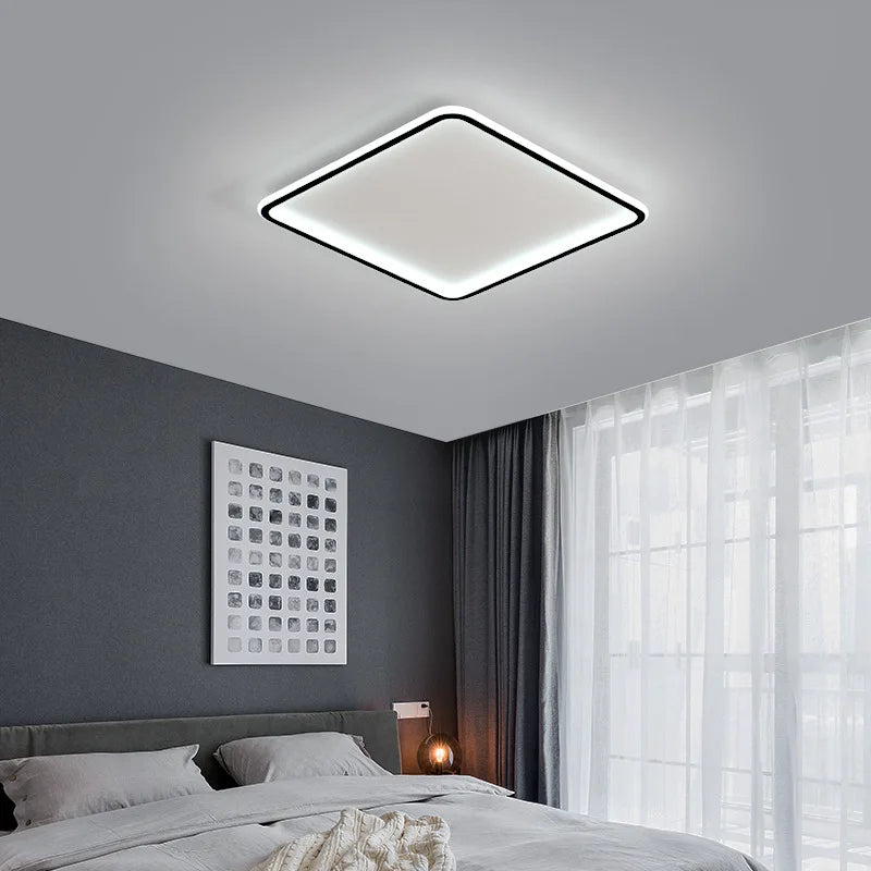 LED Ceiling Lamp Iron Dimmable Modern Living Room Light Fixture