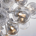 Glass Ball Ceiling Chandelier for Living Room Dining Bedroom - Nordic Air Bubble Pendant Light