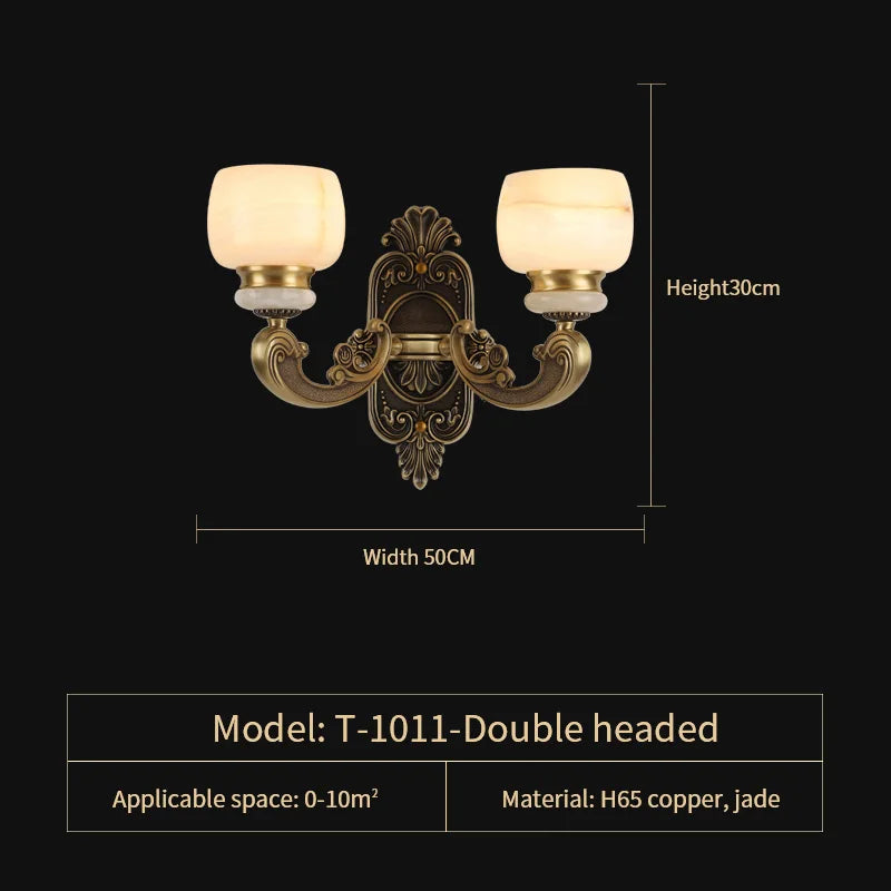 Luxury Copper Marble Chandelier: Brighten Your Home with Elegant Chinese Wind Style