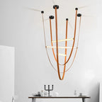 Glass Tube Pendant Lamp: Modern LED Lighting for Living Room, Duplex Villa Staircase