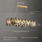 Crystal Chandelier: Elegant Ceiling Hanging Light for Living Room & Dining Table