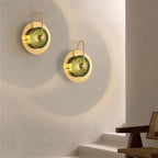 Glass Led Metal Wall Art Light | Nordic Minimalist & Vintage Decor for Living Room