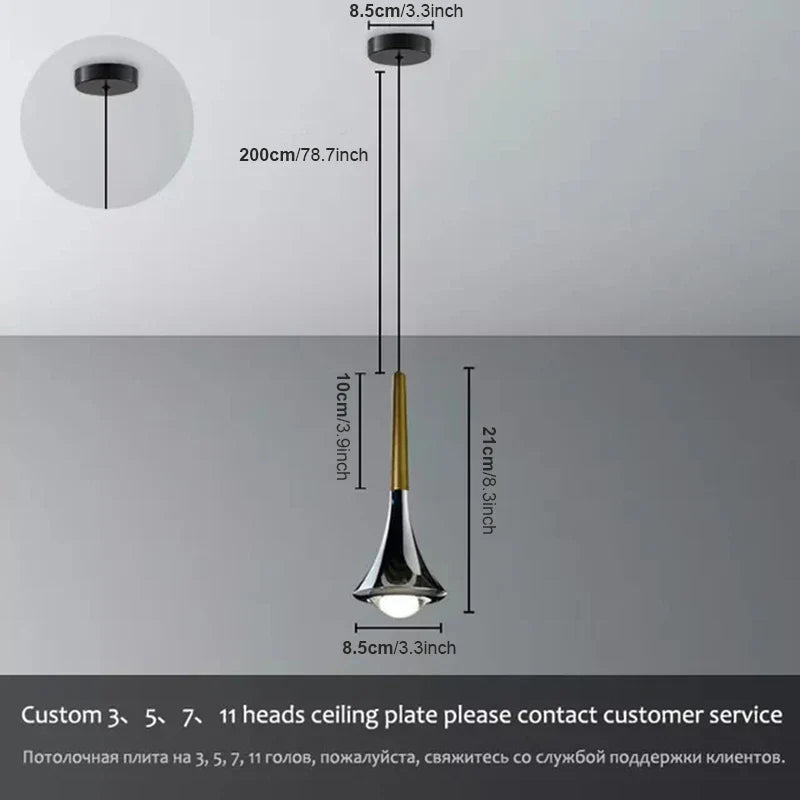 Lodes Rain Pendant Lamp LED Light Danish Design Bedroom Living Room Decor