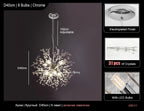 Dandelion Led Ceiling Chandelier for Home Decor Lighting Fixture
