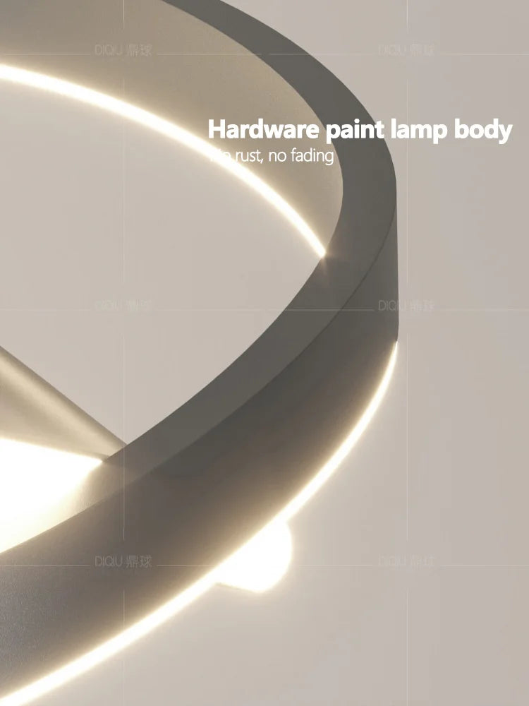 Modern Chandelier Ring Lamp Electric Home Lighting Master Bedroom Decor