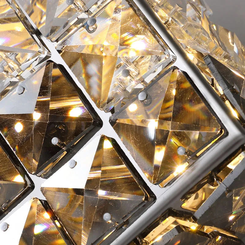 Crystal Mosaic Wall Lamp: Elegant LED Lighting for Living Room, Bedroom, and Hotel Lobby