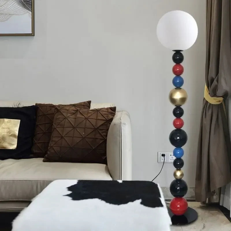 Colorful Glass Ball Floor Lamp for Living Room and Bedroom