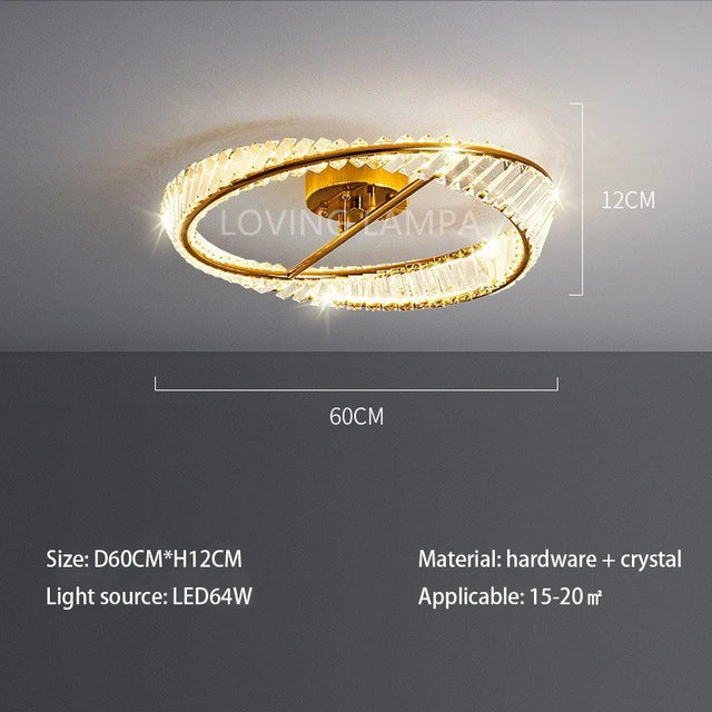 Crystal Stainless Steel Ceiling Pendant Light for Luxurious Living