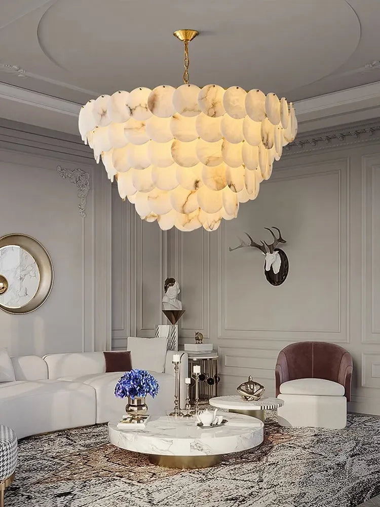 Marble Design Modern Chandelier for Living Room Bedroom Dining Ceiling Light