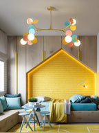 Modern Glass Ball Chandelier for Kids Room, Living Room Decor