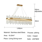 Modern Glass Rod LED Pendant Chandelier for Home Indoor Lighting