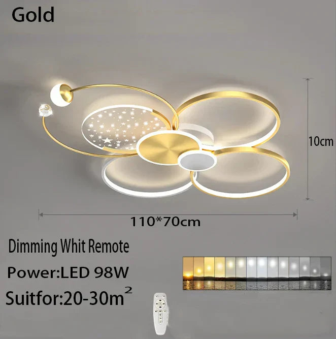 Luxury LED Ceiling Chandelier for Modern Bedroom & Living Room
